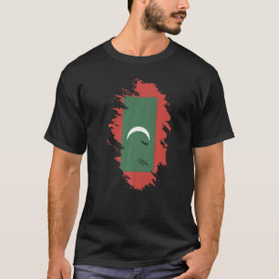 Nationale Flagge für Andenken an die Malediven T-Shirt