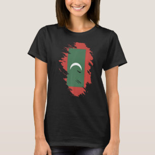 Nationale Flagge für Andenken an die Malediven T-Shirt