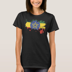 Nationale Flagge für äthiopische Souvenir für Männ T-Shirt