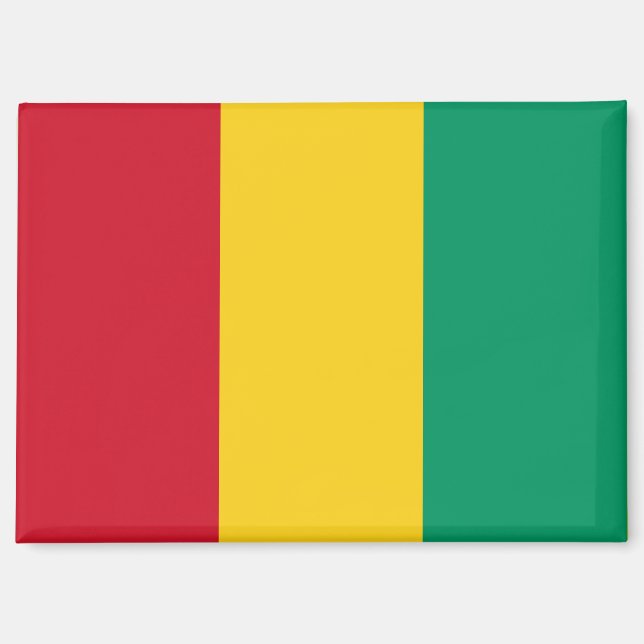 Nationale Flagge für das Rechteck der Guinea Magnet (Vorderseite)