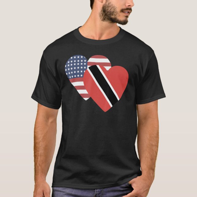 Nationale Flagge für Trinidad Souvenir für Männer  T-Shirt (Vorderseite)