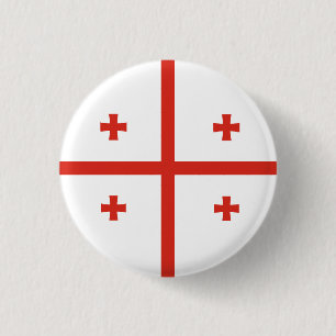 Nationale Flagge Georgiens Button