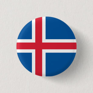 Nationale Flagge Islands Button