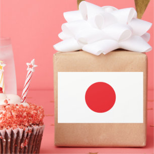 Nationale Flagge Japans Rechteckiger Aufkleber