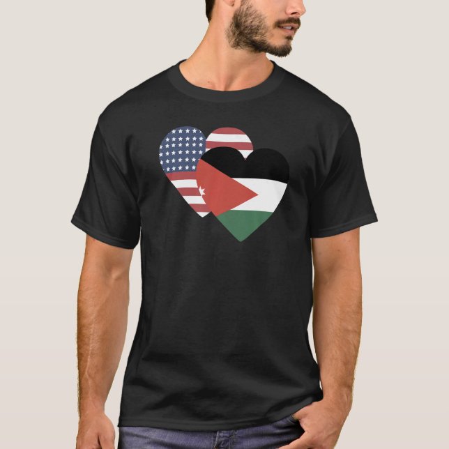 Nationale Flagge Jordaniens Andenken für Männer -  T-Shirt (Vorderseite)