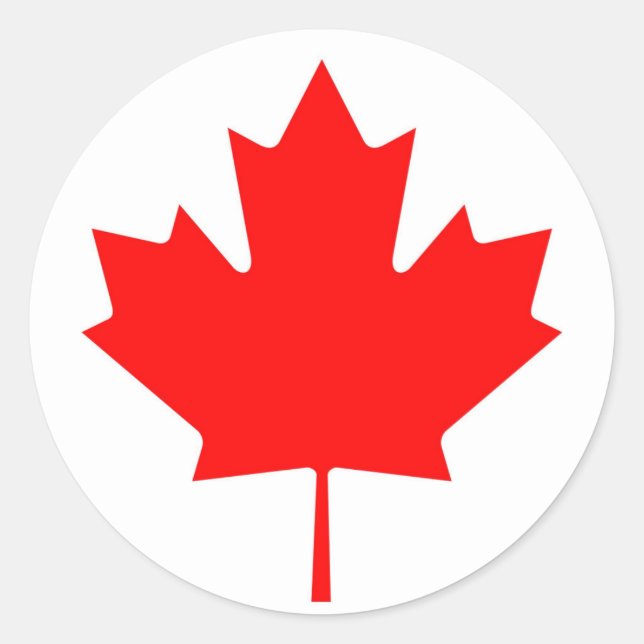 Nationale Flagge Kanadas - Drapeau du Canada Runder Aufkleber (Vorderseite)
