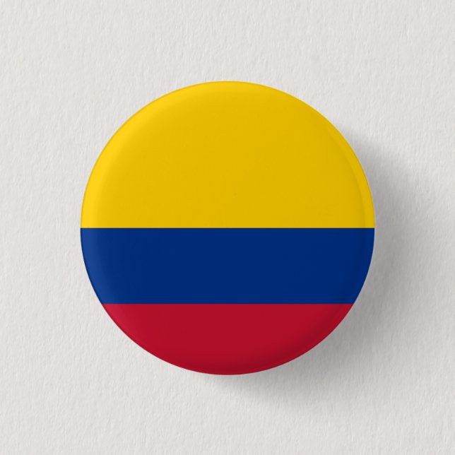 Nationale Flagge Kolumbiens Button (Vorderseite)