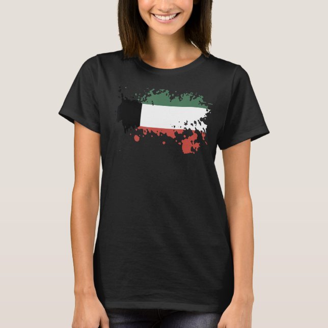 Nationale Flagge Kuwaits Souvenir für Männer 3 T-Shirt (Vorderseite)
