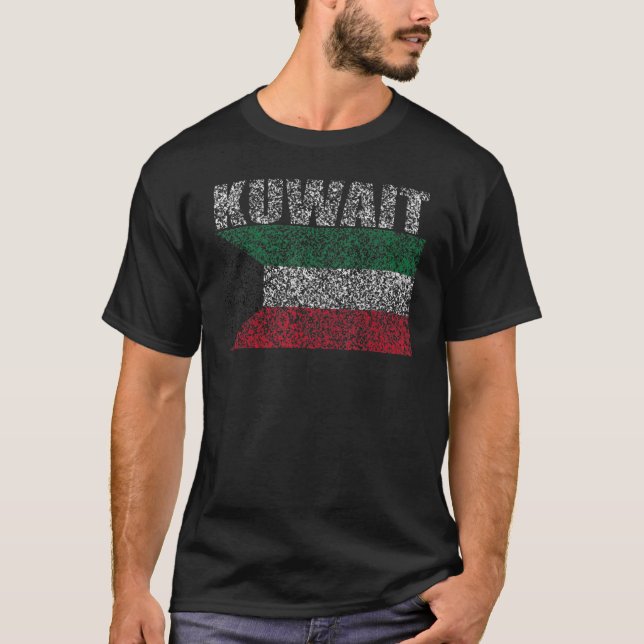 Nationale Flagge Kuwaits Souvenir für Männer Fraue T-Shirt (Vorderseite)