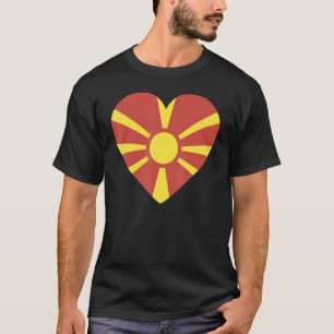 Nationale Flagge Mazedoniens Andenken für Männer F T-Shirt