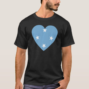 Nationale Flagge Mikronesiens Andenken für Männer T-Shirt