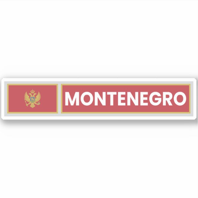 Nationale Flagge Montenegros Aufkleber (Vorderseite)