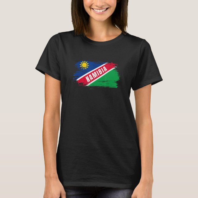 Nationale Flagge Namibias Afrika T-Shirt (Vorderseite)