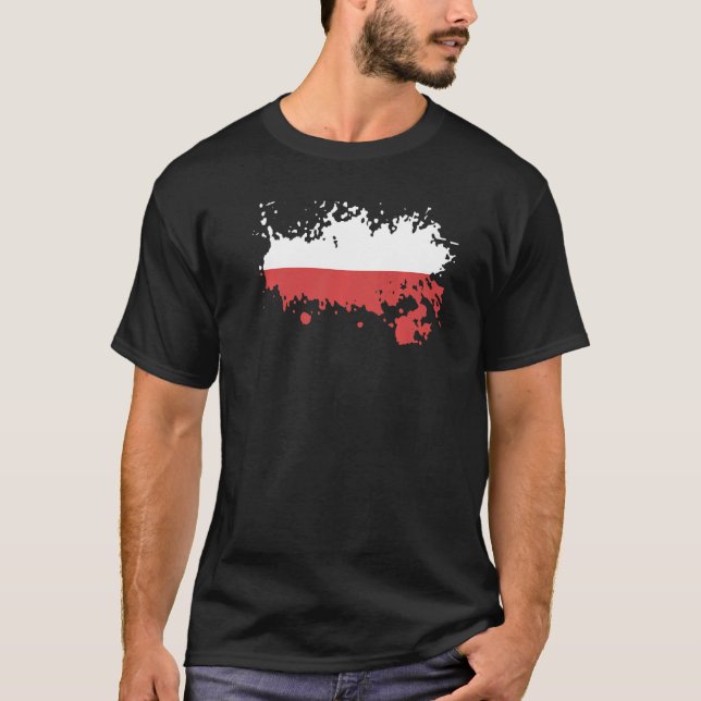 Nationale Flagge Polens Souvenir für Frauen T-Shirt (Vorderseite)