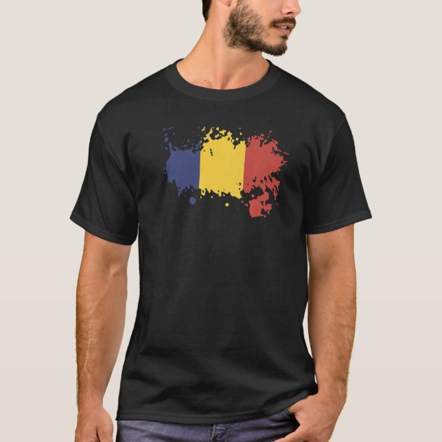 Nationale Flagge Rumäniens Andenken für Frauen T-Shirt (Vorderseite)