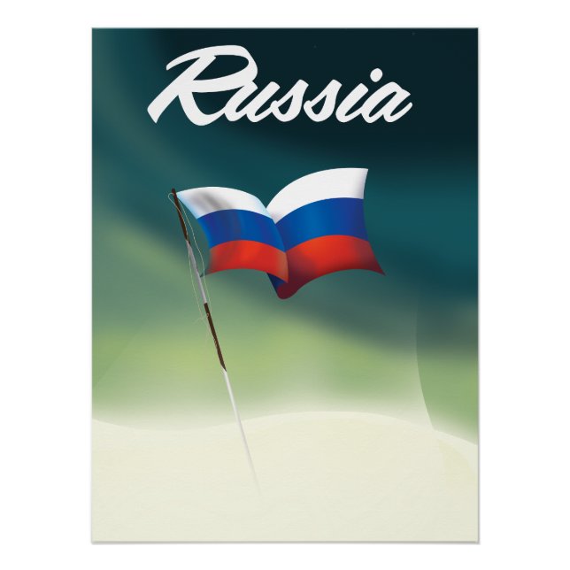 Nationale Flagge Russlands Poster (Vorderseite)