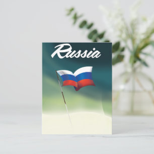 Nationale Flagge Russlands Postkarte