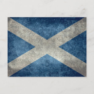 Nationale Flagge Schottlands - Vintage Fassung Postkarte