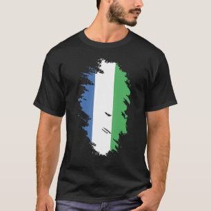 Nationale Flagge Sierra Leones Souvenir für Männer T-Shirt