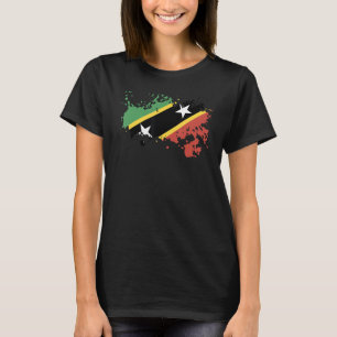Nationale Flagge St. Kitts Souvenir für Männer T-Shirt
