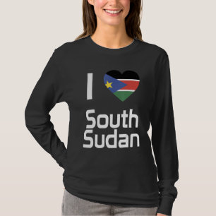 Nationale Flagge Südsudans Souvenir für Männer T-Shirt