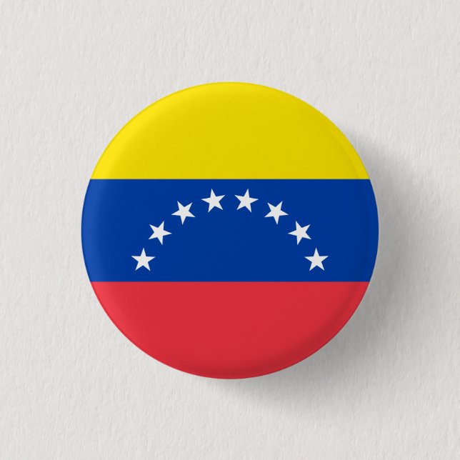 Nationale Flagge Venezuelas Button (Vorderseite)