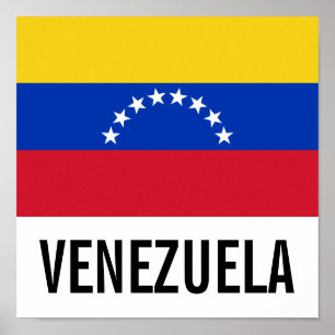 Nationale Flagge Venezuelas Poster