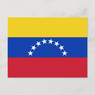 Nationale Flagge Venezuelas Postkarte