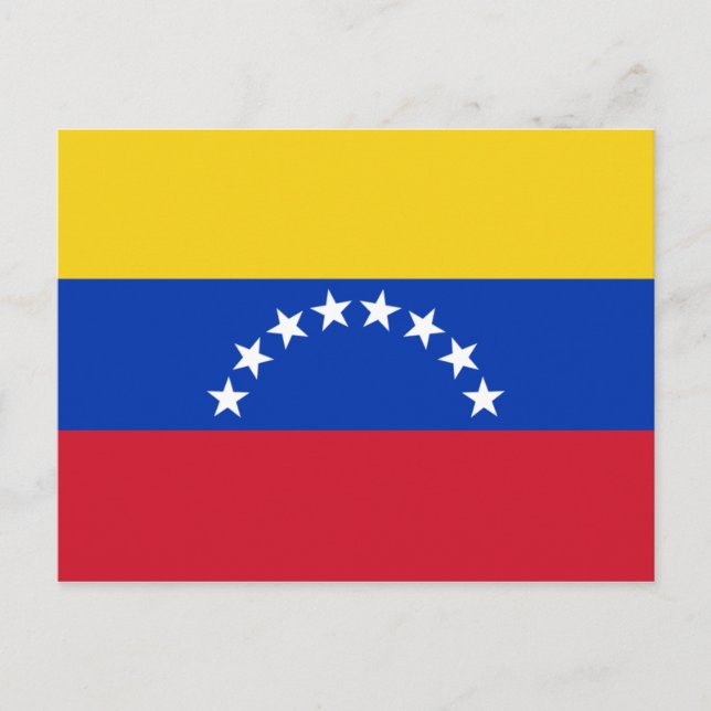 Nationale Flagge Venezuelas Postkarte (Vorderseite)
