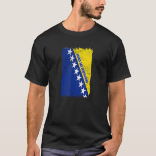 Nationale Flagge von Bosnien und Herzegowina T-Shirt