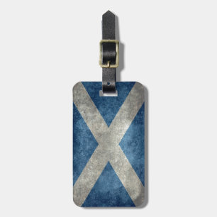 Nationale Flagge von Schottland - Vintage Version Gepäckanhänger