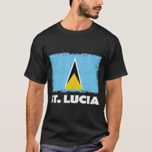 Nationale Flagge von St. Lucia erschüttert T-Shirt