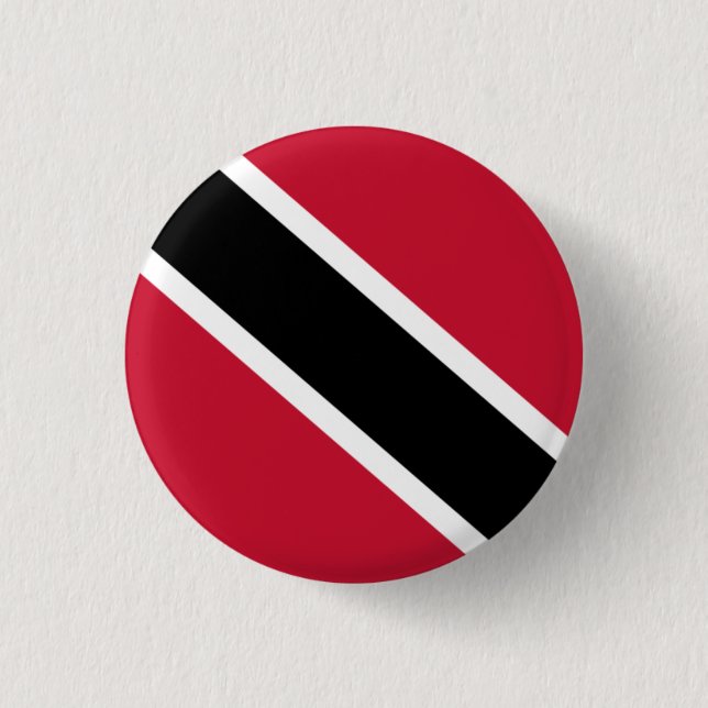 Nationale Flagge von Trinidad und Tobago Button (Vorderseite)