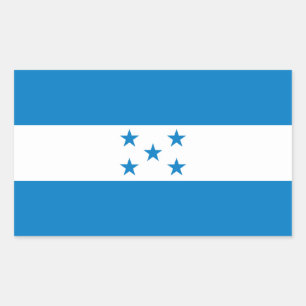 Nationale Flagge von vier Honduras Rechteckiger Aufkleber