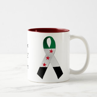Nationale Flaggen-Bewusstseins-Band-Tasse Syriens Zweifarbige Tasse