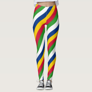 Nationale Flaggenfarben der Zentralafrikanischen R Leggings
