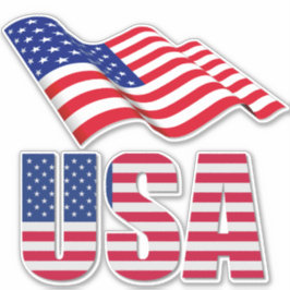 Nationale Flaggenkontrast der Staaten Aufkleber