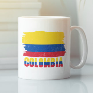 Nationale Flaggenreise Kolumbiens Kaffeetasse