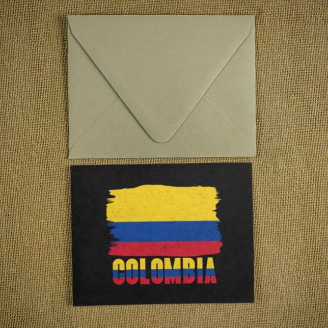 Nationale Flaggenreise Kolumbiens Postkarte (Colombia National Flag Travel Postcard)