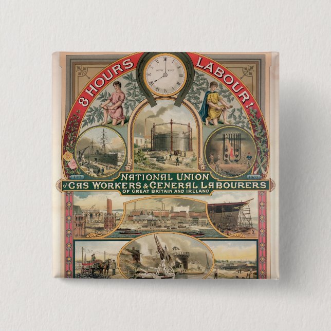 Nationale Gewerkschaft Button (Vorderseite)