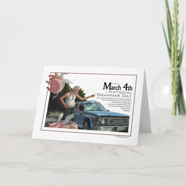 Nationale Grammatikkarte Feiertagskarte (Vorderseite)