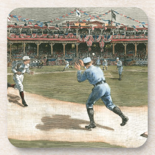 Nationale Liga-Baseball-Spiel 1886 Getränkeuntersetzer