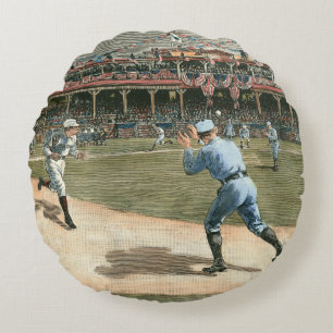 Nationale Liga-Baseball-Spiel 1886 Rundes Kissen