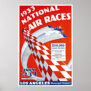 Nationale Luftfahrtwettbewerbe, 1933. Historische  Poster