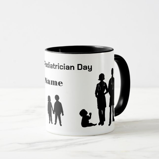 Nationale Pädiatrische Tageszeitungen Silhouette T Tasse (VorderseiteRechts)
