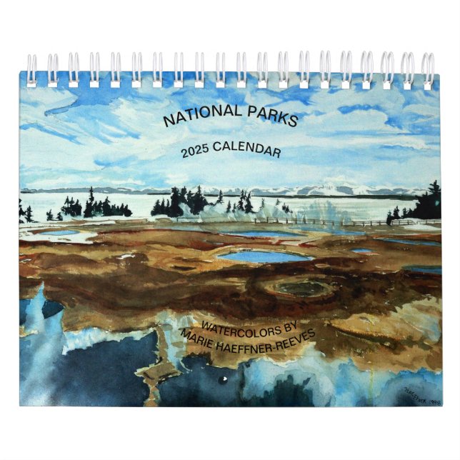 NATIONALE PARKS WATERCOLORS 2025 KALENDER (Titelbild)