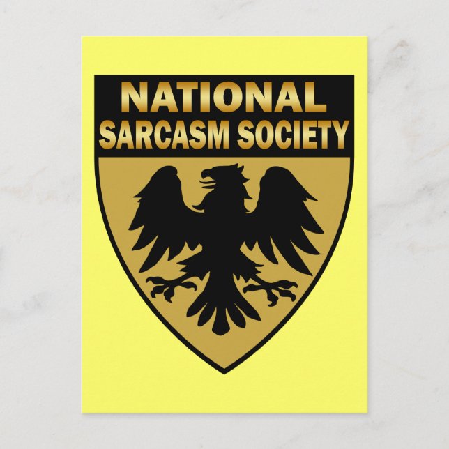 NATIONALE SARKASMGESELLSCHAFT POSTKARTE (Vorderseite)