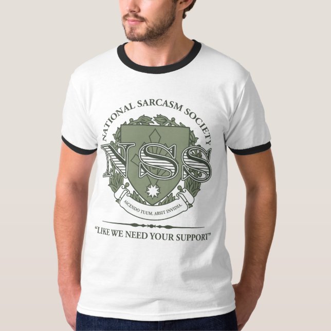 Nationale Sarkasmus-Gesellschaft T-Shirt (Vorderseite)