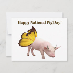 Nationale Schweineschrift Mitteilungskarte