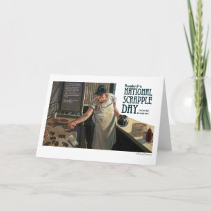 Nationale Scrapple-Tageskarte Feiertagskarte